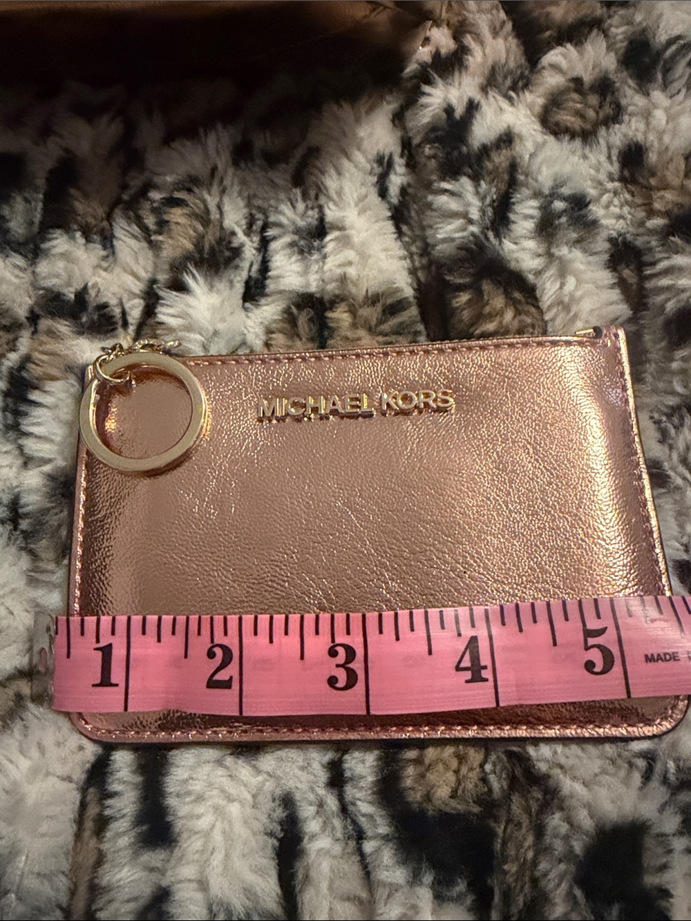 Michael Kors Metallic Rose Manhatten Satchel with Matching Card Case - Picture 3 of 15